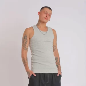 Regata Canelada Cinza