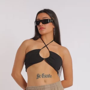 Top amarração Preto
